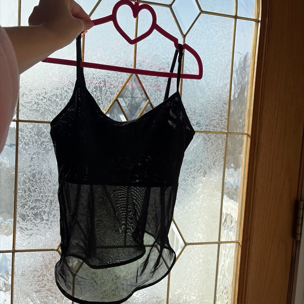 Elegant Black Sheer Camisole